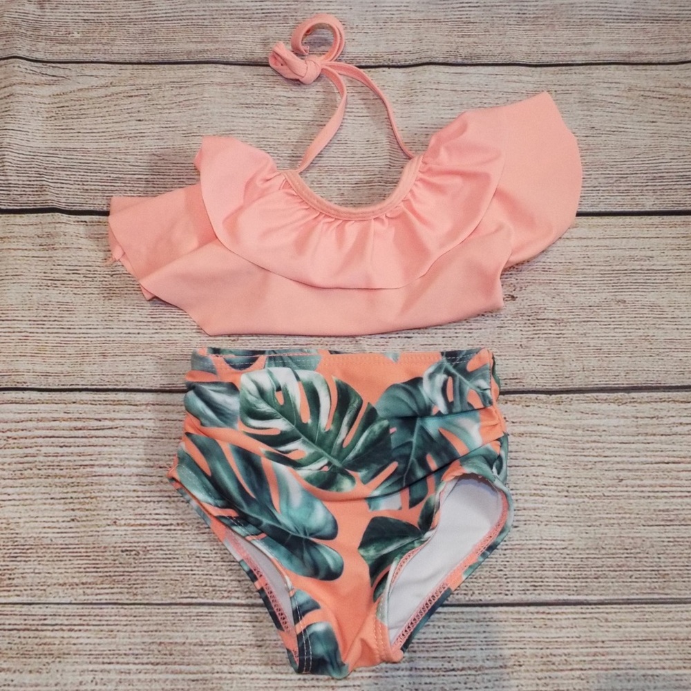 Toddler high-waist bikini set